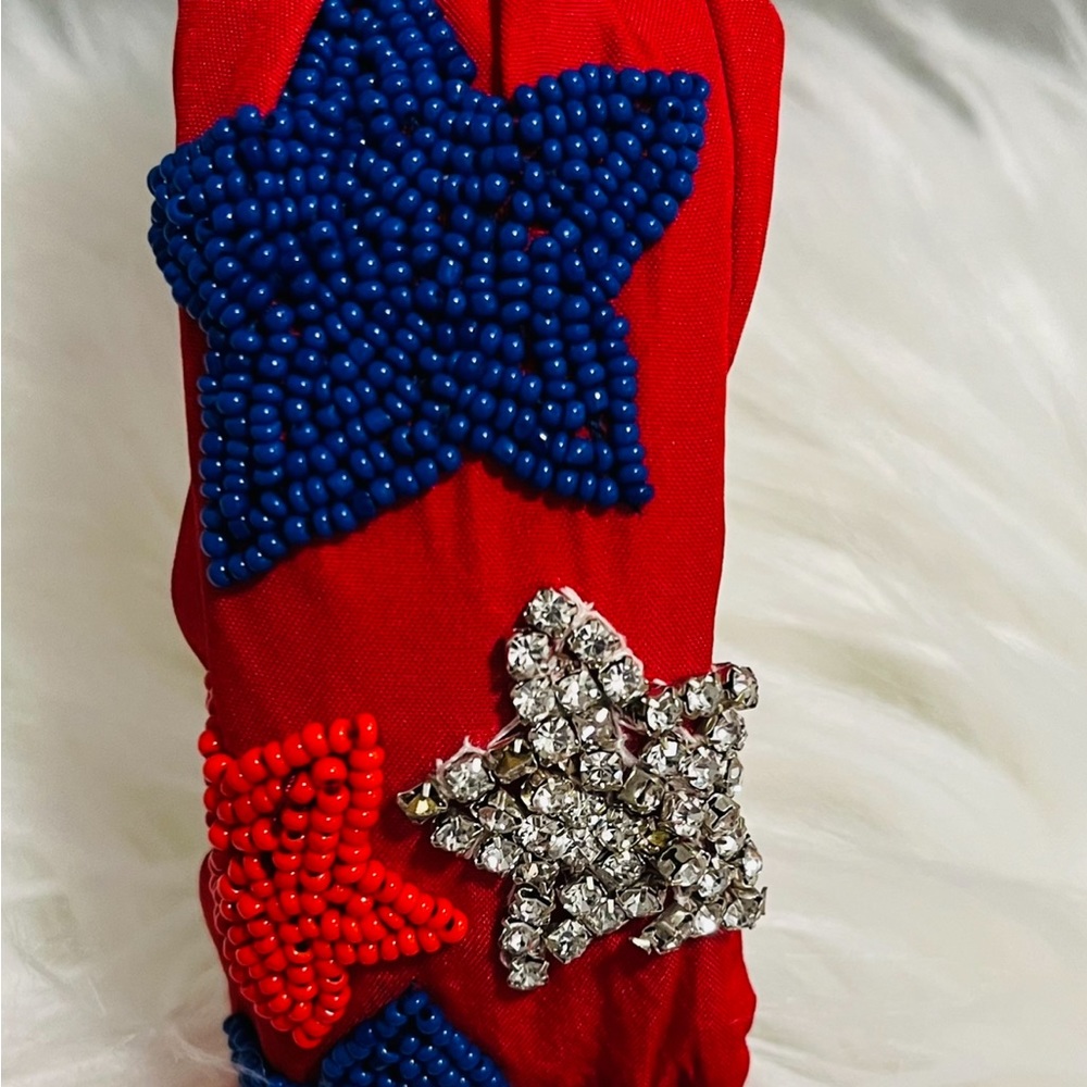 Seed beaded headband